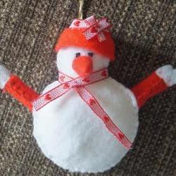 Snowman Christmas Ornament - A Set of 4